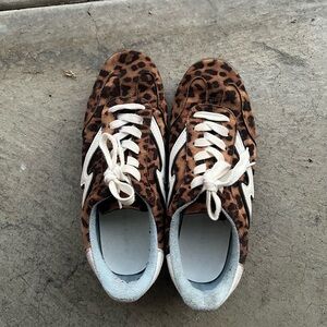 Leopard Print Sneakers with White Accents
